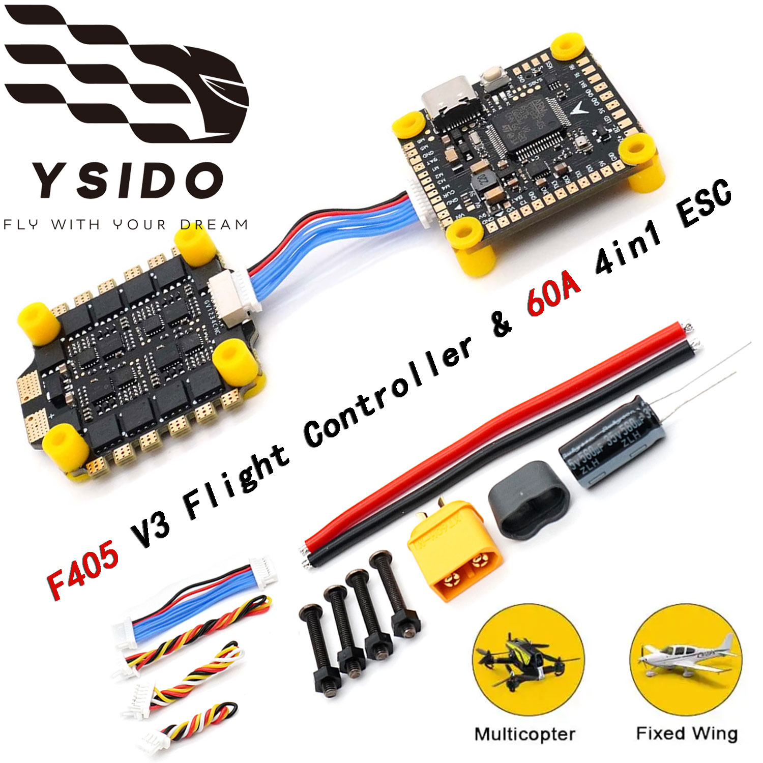 YSIDO F4 F405 V3 Flight Contro - đánh giá và giá Mateksys Flight Controller F405 Wte