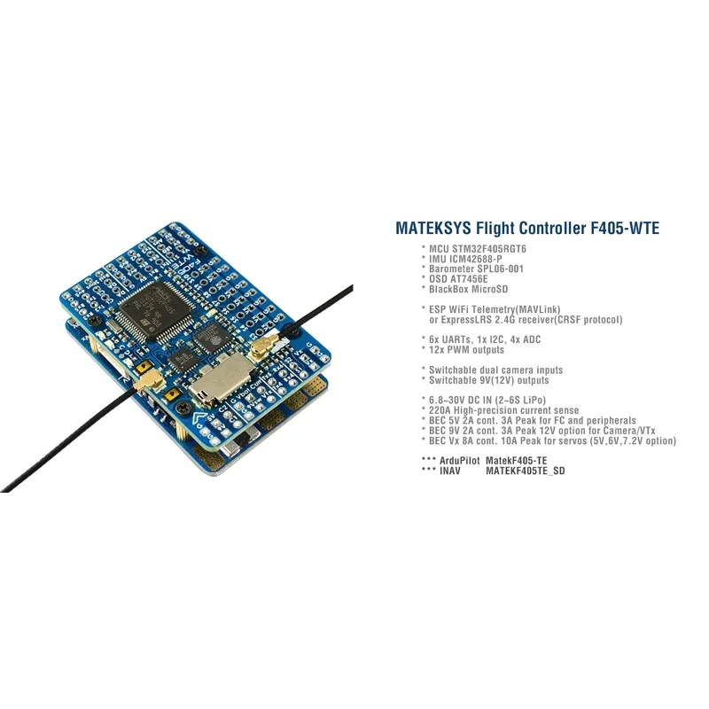 SkyDElFor MATEK Mateksys F405- - đánh giá và giá Mateksys Flight Controller F405 Wte